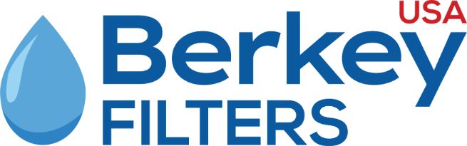 USA Berkey Color Logo. Name and water drop graphic.